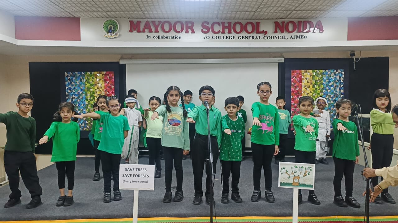 Grade 2B of Mayoor School Noida Speaks for the Trees! 